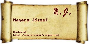 Magera József névjegykártya